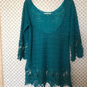 umgee crochet/ lace top